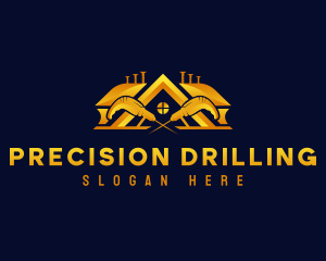 Drill Handyman Contractor logo design