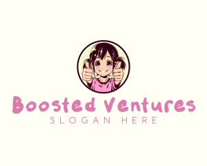 Anime Cute Girl logo design