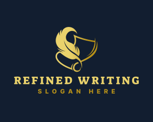 Publishing Writing Quill logo design