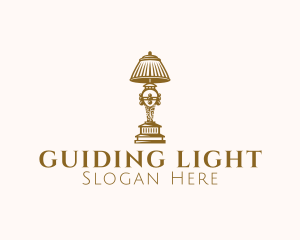 Victorian Ornate Lamp logo design