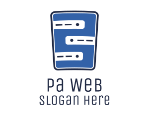 Blue Web Server logo design