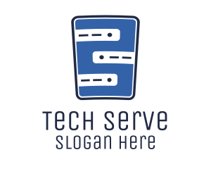 Blue Web Server logo design