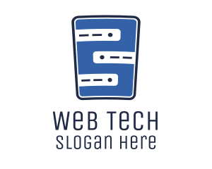 Blue Web Server logo design