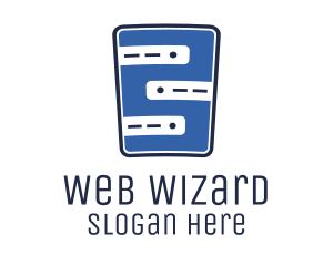 Blue Web Server logo design