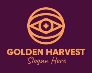 Golden Eye Sparkle logo design