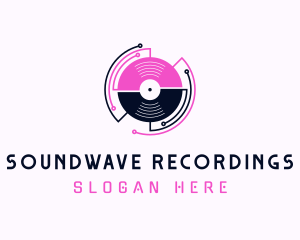 DJ Music Record Player logo design