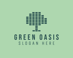 Green Tree Equalizer  logo design