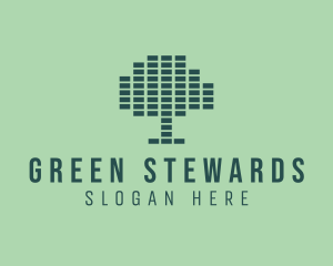 Green Tree Equalizer  logo design