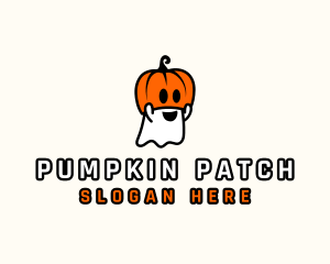 Ghost Pumpkin Halloween logo