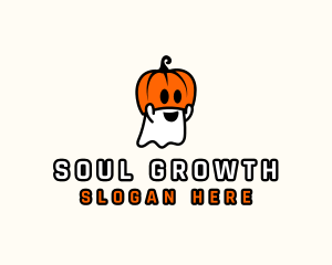 Ghost Pumpkin Halloween logo