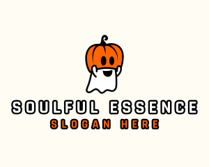 Ghost Pumpkin Halloween logo