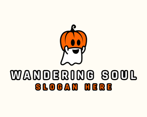 Ghost Pumpkin Halloween logo design