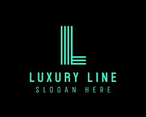 Neon Stripe Line Stroke logo design