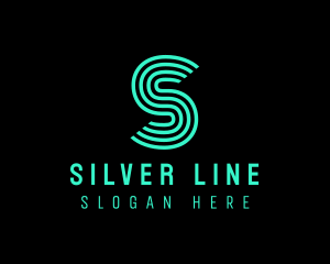 Neon Stripe Line Stroke logo design