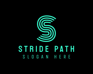 Neon Stripe Line Stroke logo design