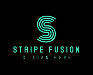 Neon Stripe Line Stroke logo design