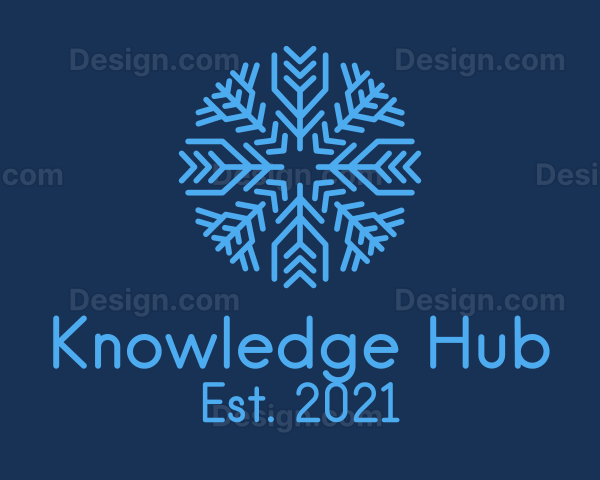 Christmas Ice Snowflake Logo