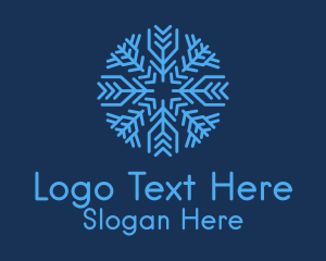 Christmas Ice Snowflake Logo