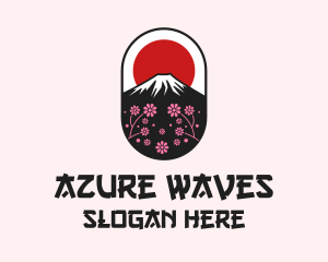 Mount Fuji Cherry Blossom logo design