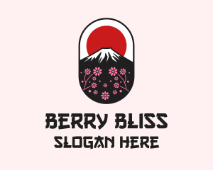 Mount Fuji Cherry Blossom logo design