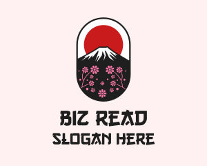 Mount Fuji Cherry Blossom logo design