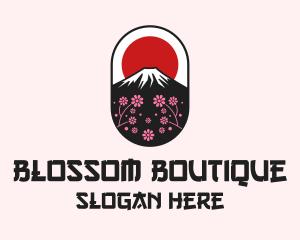 Mount Fuji Cherry Blossom logo design