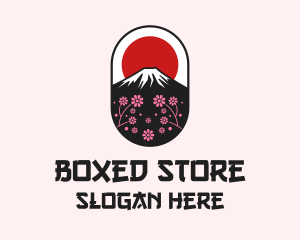 Mount Fuji Cherry Blossom logo design