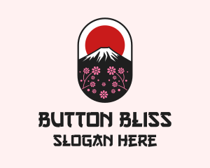 Mount Fuji Cherry Blossom logo design