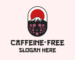 Mount Fuji Cherry Blossom logo design