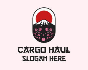 Mount Fuji Cherry Blossom logo design