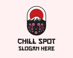 Mount Fuji Cherry Blossom logo design