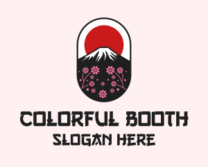 Mount Fuji Cherry Blossom logo design