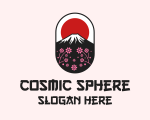 Mount Fuji Cherry Blossom logo design