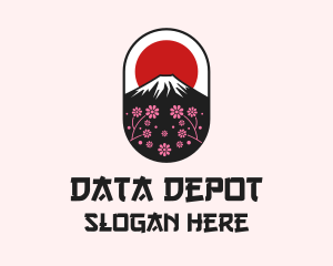 Mount Fuji Cherry Blossom logo design