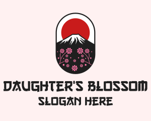 Mount Fuji Cherry Blossom logo design