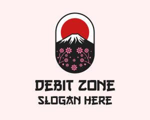 Mount Fuji Cherry Blossom logo design