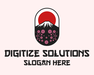 Mount Fuji Cherry Blossom logo design