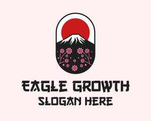 Mount Fuji Cherry Blossom logo design