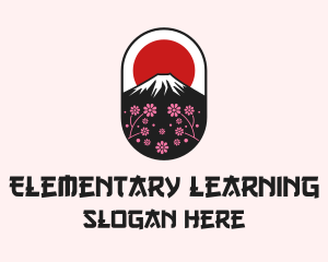 Mount Fuji Cherry Blossom logo design