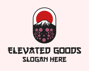 Mount Fuji Cherry Blossom logo design