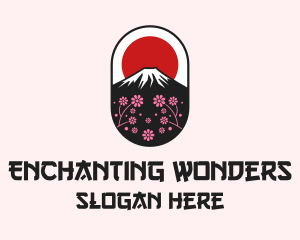 Mount Fuji Cherry Blossom logo design