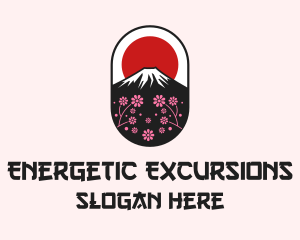 Mount Fuji Cherry Blossom logo design