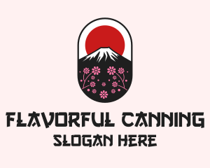 Mount Fuji Cherry Blossom logo design