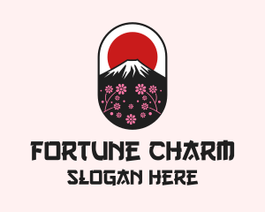 Mount Fuji Cherry Blossom logo design