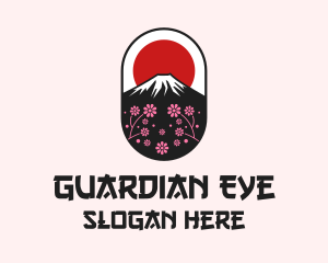 Mount Fuji Cherry Blossom logo design