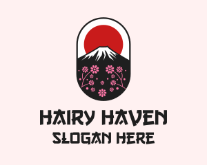 Mount Fuji Cherry Blossom logo design