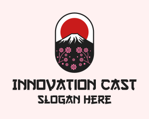 Mount Fuji Cherry Blossom logo design