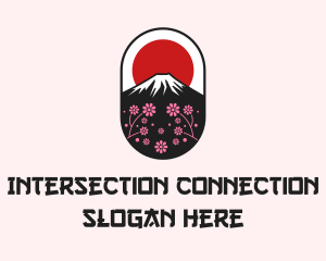 Mount Fuji Cherry Blossom logo design