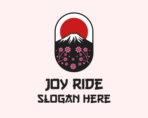 Mount Fuji Cherry Blossom logo design