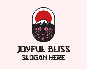 Mount Fuji Cherry Blossom logo design